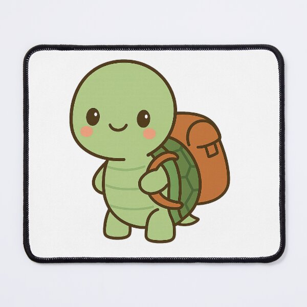 Item preview, Little Kawaii Turtle with Backpack - Cute Design designed and sold by ALBANAT.