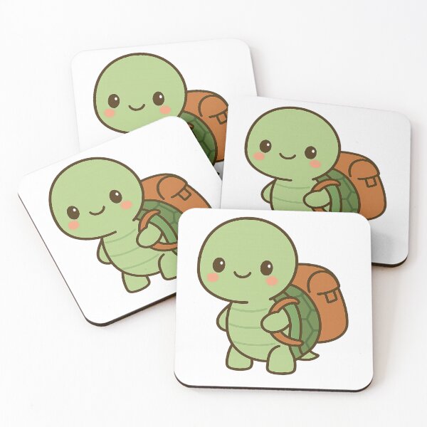 Item preview, Little Kawaii Turtle with Backpack - Cute Design designed and sold by ALBANAT.