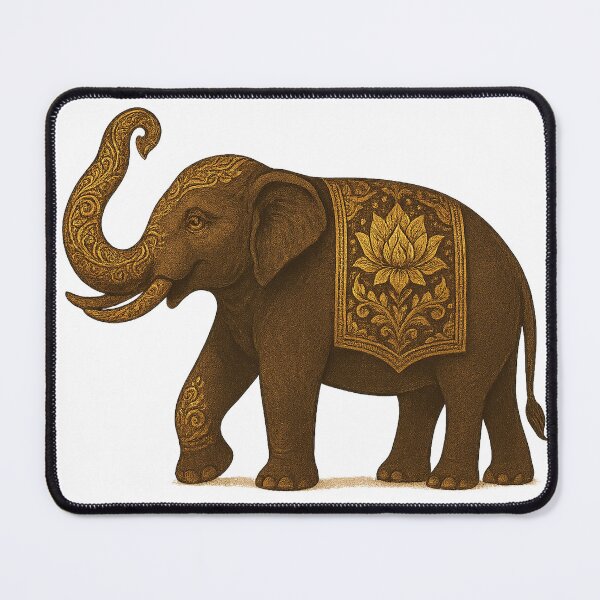 Item preview, Sacred Thai Elephant with Lotus Cloth | Spiritual Cultural Art designed and sold by mythasia.