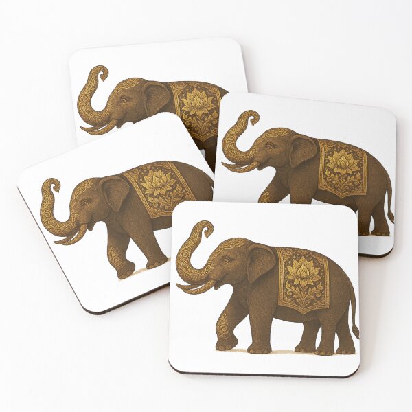 Item preview, Sacred Thai Elephant with Lotus Cloth | Spiritual Cultural Art designed and sold by mythasia.