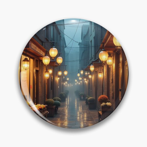 Item preview, Luminous Alleyway at Dusk designed and sold by oanaunciuleanu.