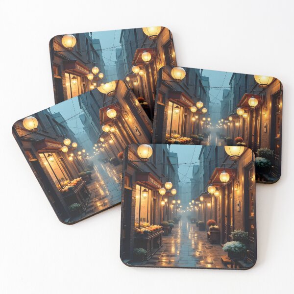 Item preview, Luminous Alleyway at Dusk designed and sold by oanaunciuleanu.
