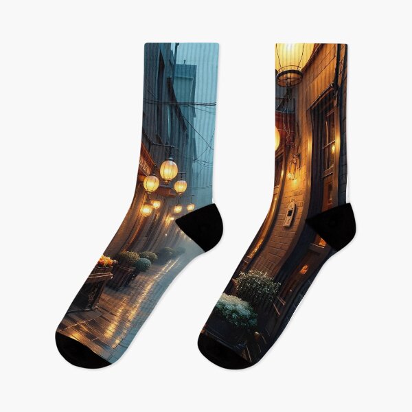 Item preview, Luminous Alleyway at Dusk designed and sold by oanaunciuleanu.