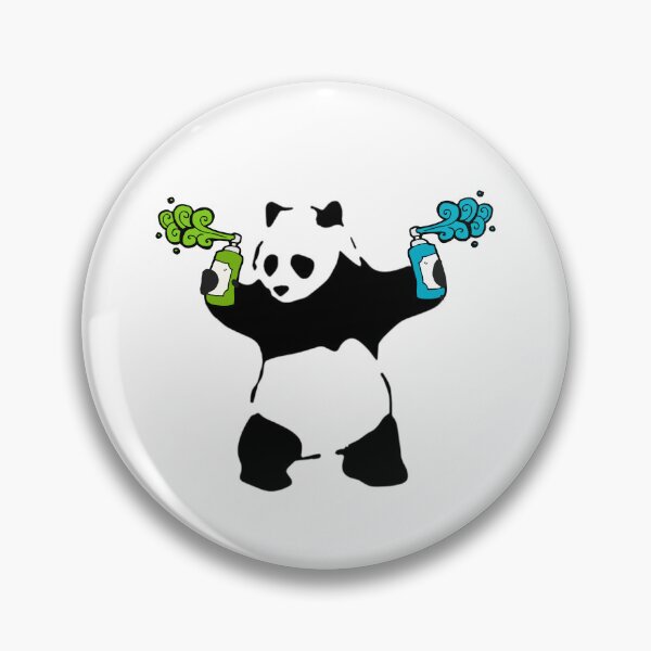 Item preview, Graffiti Panda with Spray Cans – Funny Banksy Panda -Inspired Street Art designed and sold by Lunaria Arts.