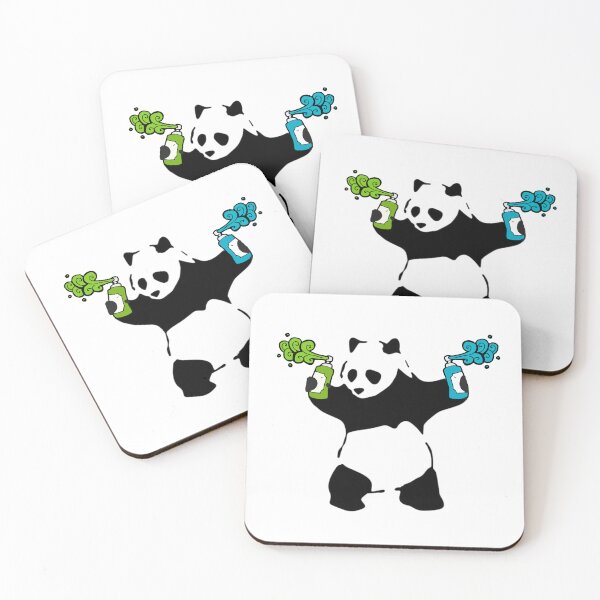 Item preview, Graffiti Panda with Spray Cans – Funny Banksy Panda -Inspired Street Art designed and sold by Lunaria Arts.
