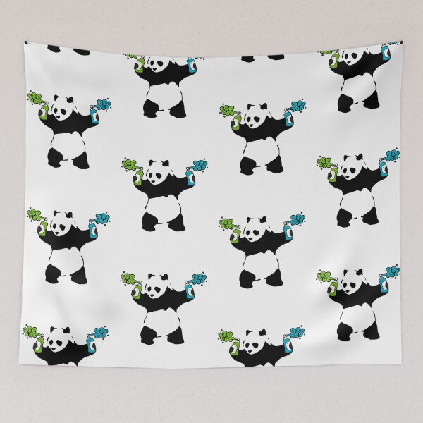 Item preview, Graffiti Panda with Spray Cans – Funny Banksy Panda -Inspired Street Art designed and sold by Lunaria Arts.