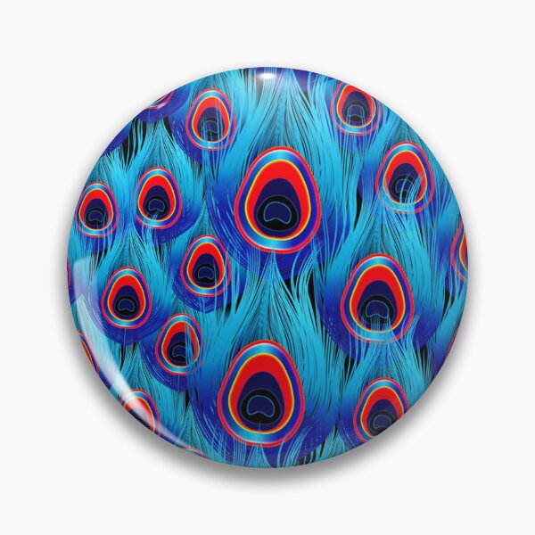 Item preview, ABSTRACT BRIGHTNESS OF BLUE PEACOCK FEATHERS  designed and sold by VEDAStyle.