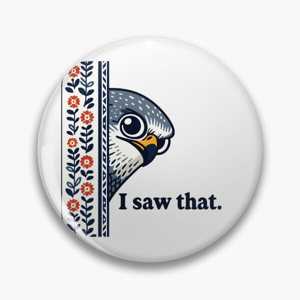 Item preview, On It Like a Hawk "I saw that" - Nosey Falcon Scandinavian Folk Art by heidiannemorris © designed and sold by FOLK ART FUSION by heidiannemorris.