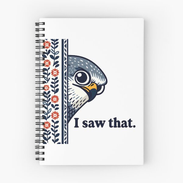Item preview, On It Like a Hawk "I saw that" - Nosey Falcon Scandinavian Folk Art by heidiannemorris © designed and sold by FOLK ART FUSION by heidiannemorris.