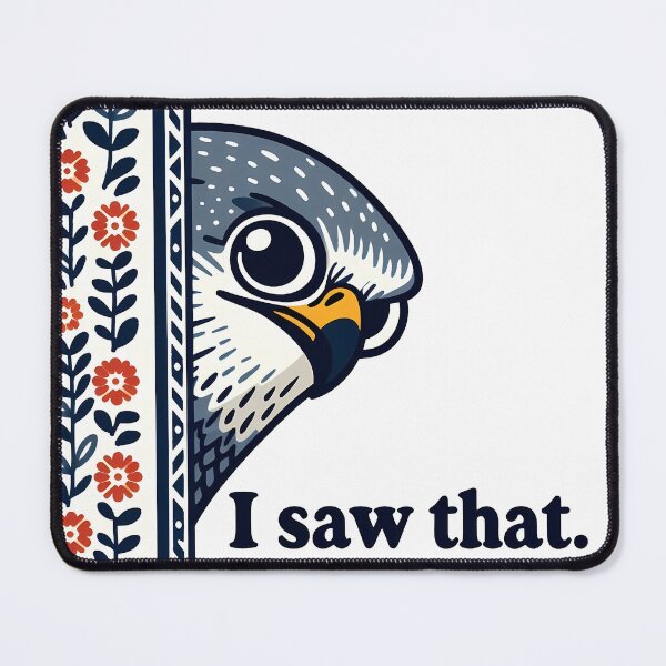Item preview, On It Like a Hawk "I saw that" - Nosey Falcon Scandinavian Folk Art by heidiannemorris © designed and sold by FOLK ART FUSION by heidiannemorris.