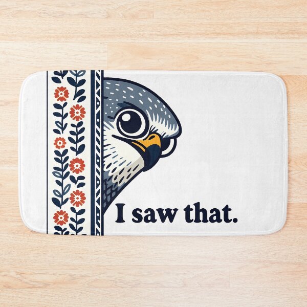 Item preview, On It Like a Hawk "I saw that" - Nosey Falcon Scandinavian Folk Art by heidiannemorris © designed and sold by FOLK ART FUSION by heidiannemorris.