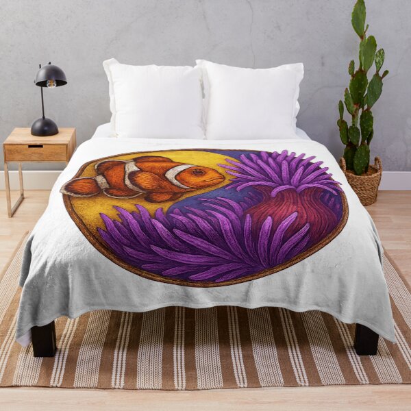 Item preview, Clownfish and Anemone Yin Yang Art designed and sold by Shoot-The-Moon.