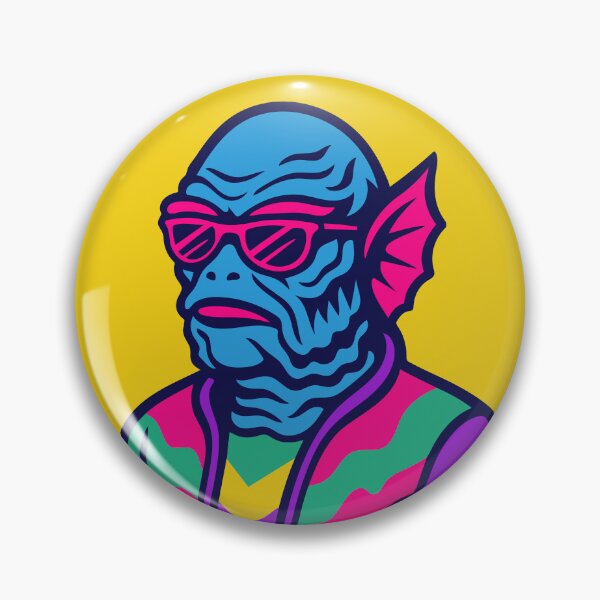 Item preview, Retro 80s Neon Swamp Thing designed and sold by Oh, the HORROR!.