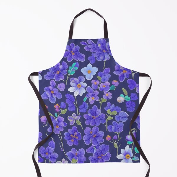 Item preview, Pattern on blue background with delicate flowers tile designed and sold by Arcadia World.