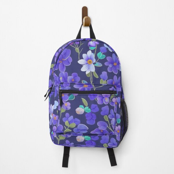 Item preview, Pattern on blue background with delicate flowers tile designed and sold by Arcadia World.