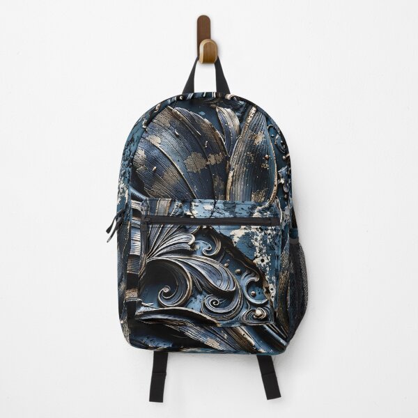 Item preview, bronze blue dark gold decor ornaments floral luxury detail closeup digital artwork | dejco.art designed and sold by dejco.art.