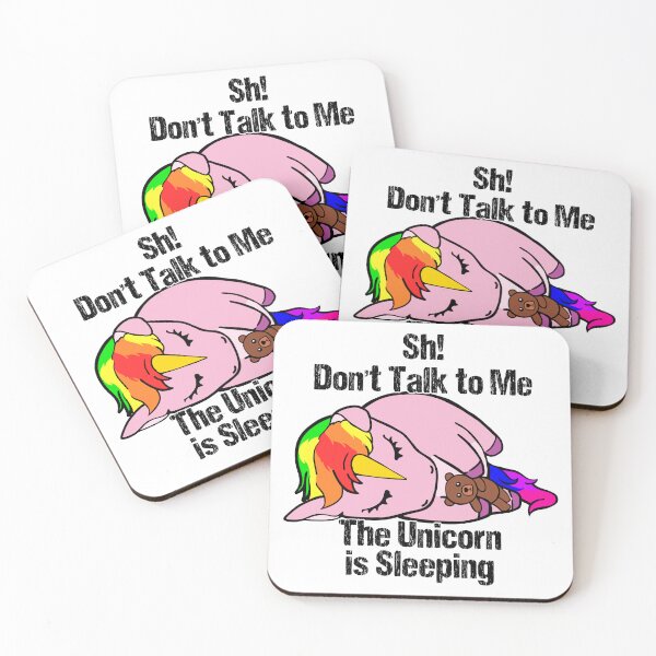 Item preview, No Talking - Sleeping Unicorn designed and sold by Batmantis275.