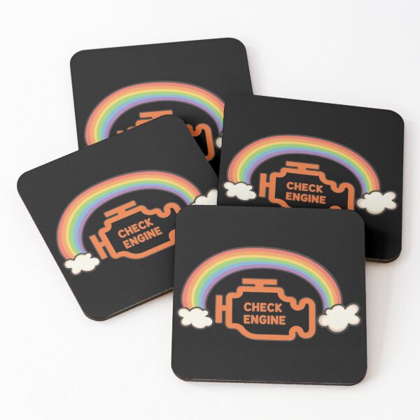 Item preview, Check Engine Light Funny Rainbow Design designed and sold by MonkiFlipp.