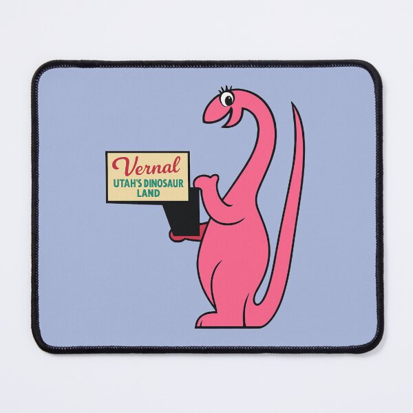 Item preview, Vernal Utah Dinosaur Mascot Dinah Retro Travel Graphic designed and sold by ArtSpireWorks.