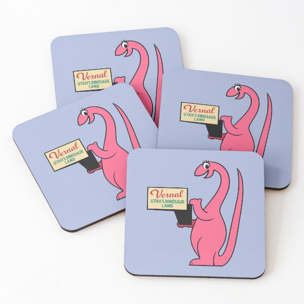 Item preview, Vernal Utah Dinosaur Mascot Dinah Retro Travel Graphic designed and sold by ArtSpireWorks.