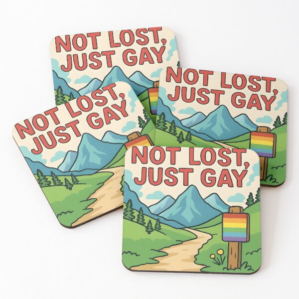 Item preview, Not Lost, Just Gay designed and sold by TheDopamineShot.