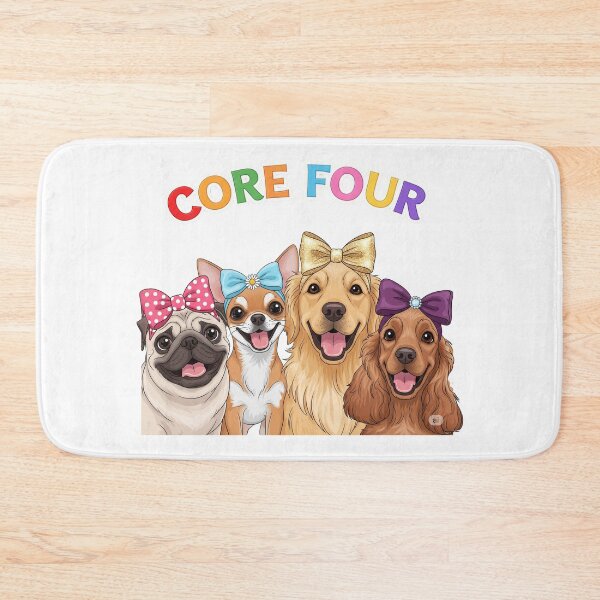 Item preview, Core Four Dogs, pug, chihuahua, golden retriever, and cocker spaniel, core 4 designed and sold by Christopher Faxon.