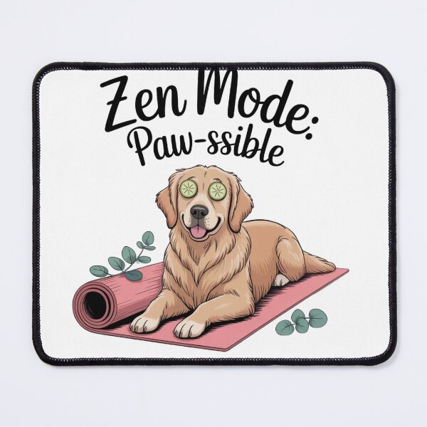 Item preview, Zen Mode Pawssible – Cute Dog Yoga Design designed and sold by ArtByYunus.