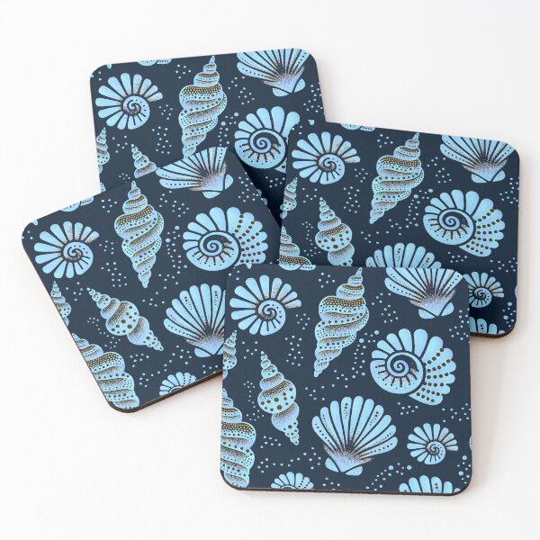 Item preview, Seashells Moonlight Blue designed and sold by SilverPegasus.