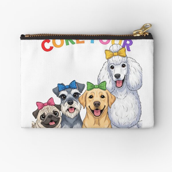 Item preview, Core Four Dogs, pug, schnauzer, labrador retriever, poodle, core 4 designed and sold by Christopher Faxon.