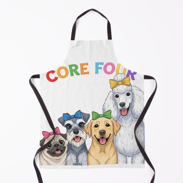 Item preview, Core Four Dogs, pug, schnauzer, labrador retriever, poodle, core 4 designed and sold by Christopher Faxon.