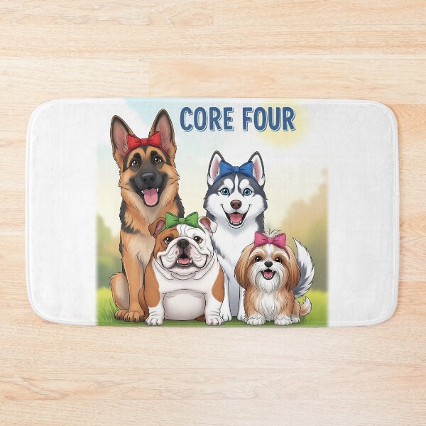 Item preview, Core Four Dogs, german shepherd, husky, english bulldog, lhasa apso, core 4 designed and sold by Christopher Faxon.
