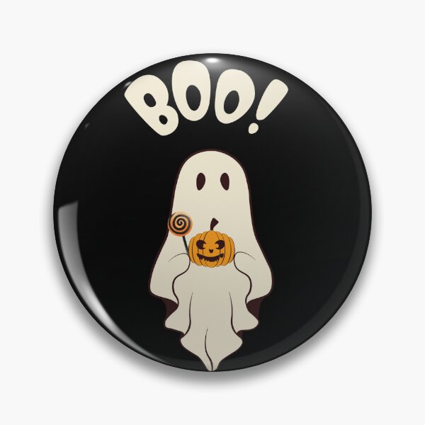 Item preview, Halloween ghost with a pumpkin in his hand and the inscription boo designed and sold by DżodżoJoy.