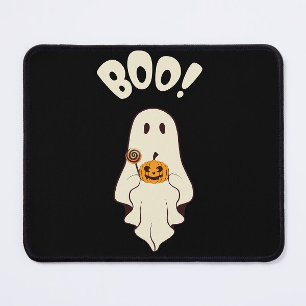 Item preview, Halloween ghost with a pumpkin in his hand and the inscription boo designed and sold by DżodżoJoy.