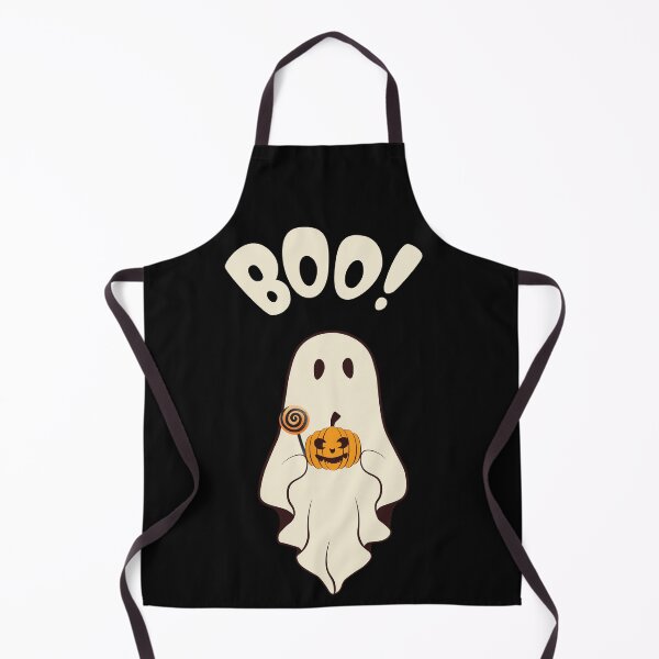Item preview, Halloween ghost with a pumpkin in his hand and the inscription boo designed and sold by DżodżoJoy.