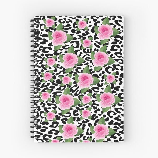 Artikelvorschau, WEISSES LEOPARDENMUSTER UND ROSA ROSEN entworfen und verkauft von VEDAStyle.