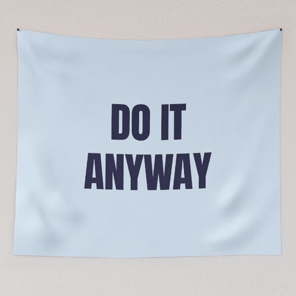Item preview, Do It Anyway – Navy Blue Inspirational Quote for Focus designed and sold by thoratsdesign.