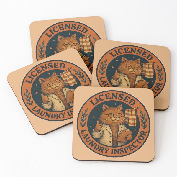 Item preview, Licensed Laundry Inspector Cat Badge designed and sold by Shoot-The-Moon.