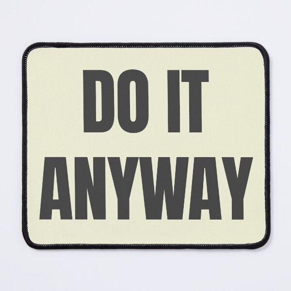 Item preview, Do It Anyway – Charcoal Minimalist Motivational Design designed and sold by thoratsdesign.