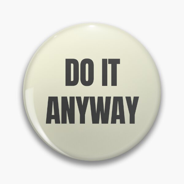 Item preview, Do It Anyway – Charcoal Minimalist Motivational Design designed and sold by thoratsdesign.