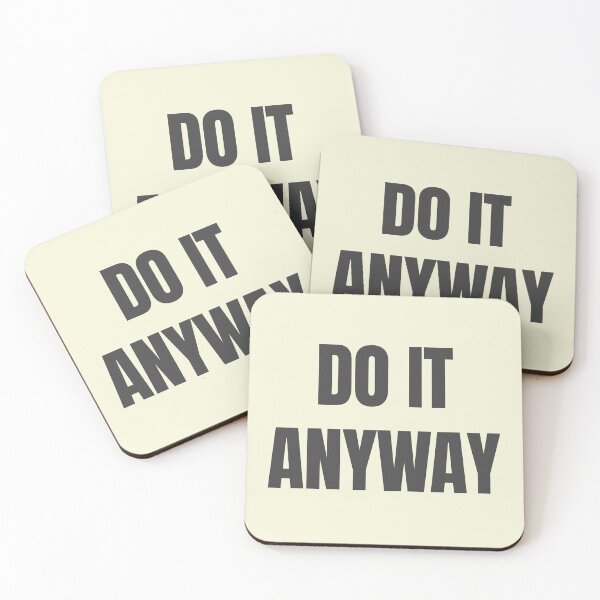 Item preview, Do It Anyway – Charcoal Minimalist Motivational Design designed and sold by thoratsdesign.