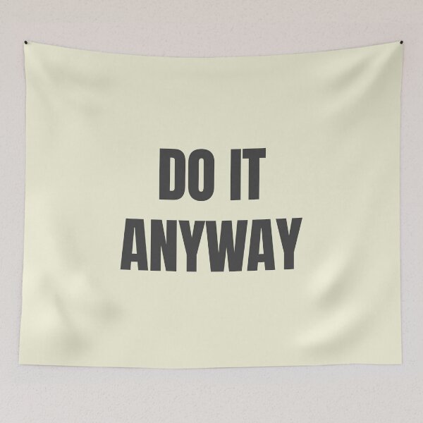 Item preview, Do It Anyway – Charcoal Minimalist Motivational Design designed and sold by thoratsdesign.