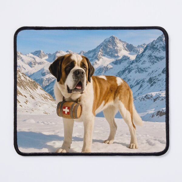 Item preview, A St. Bernard in the snow designed and sold by Steffani Lehmann.