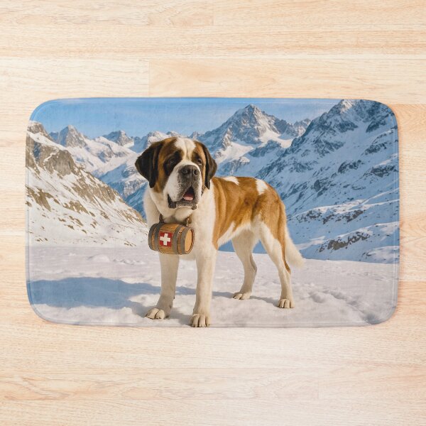 Item preview, A St. Bernard in the snow designed and sold by Steffani Lehmann.