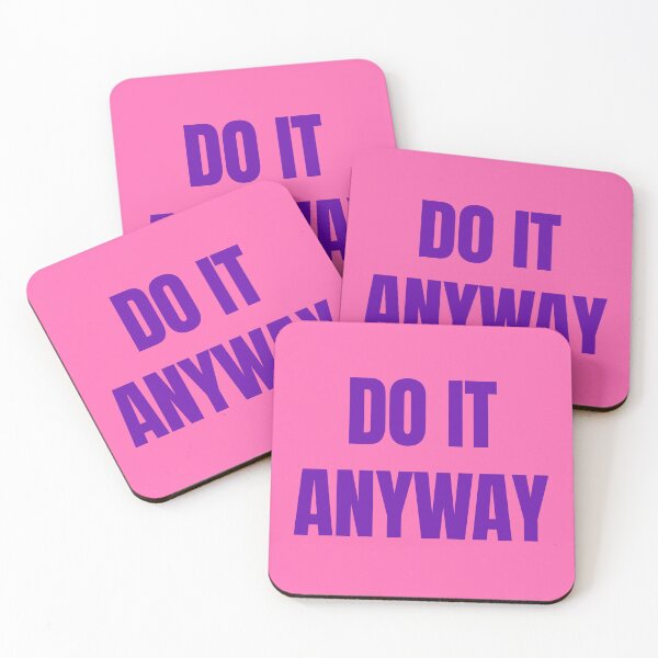 Item preview, Do It Anyway – Feminine Motivational Quote in Purple & Pink designed and sold by thoratsdesign.