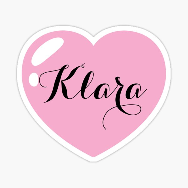 Item preview, Klara Name with pink Heart designed and sold by Monika Howarth.