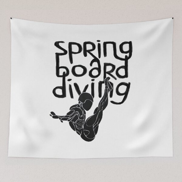 Item preview, Retro Diving Art, Springboard Diver  designed and sold by danceink.