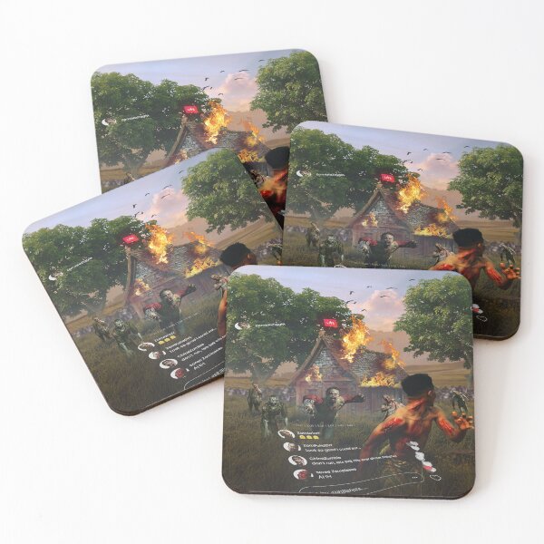Item preview, Chaotic Zombie Invasion at Burning Cottage designed and sold by PopLikePrint.