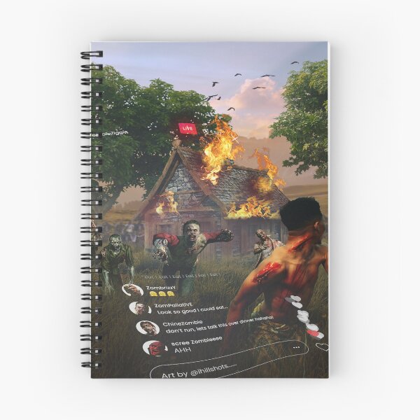 Item preview, Chaotic Zombie Invasion at Burning Cottage designed and sold by PopLikePrint.