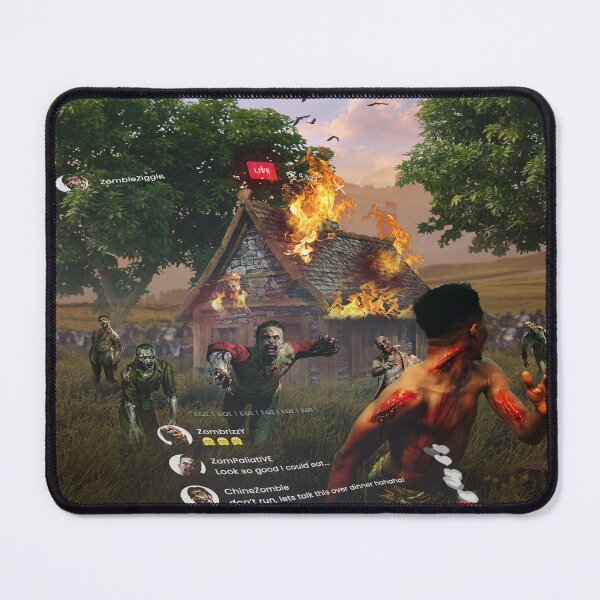 Item preview, Chaotic Zombie Invasion at Burning Cottage designed and sold by PopLikePrint.