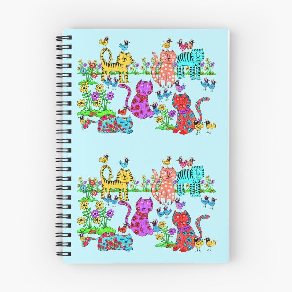 Item preview, Whimsical Cats With Birds and Flowers designed and sold by maplepancakes.